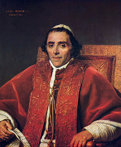 Portrait of Pope Pius VII Jacques Louis David